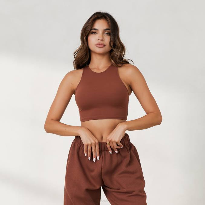 Top con espalda cruzada de 365 Second Skin mujer chocolate Lounge vestir R88Z855