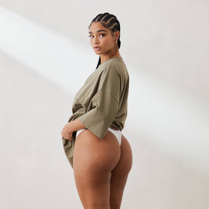 camiseta extragrande básica mujer aceituna Lounge vestir R88Z849