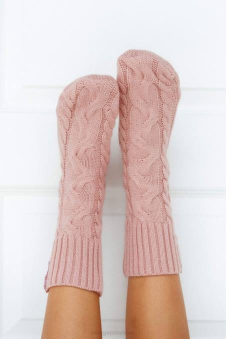 calcetines de punto acogedores mujer rosa Lounge vestir R88Z938