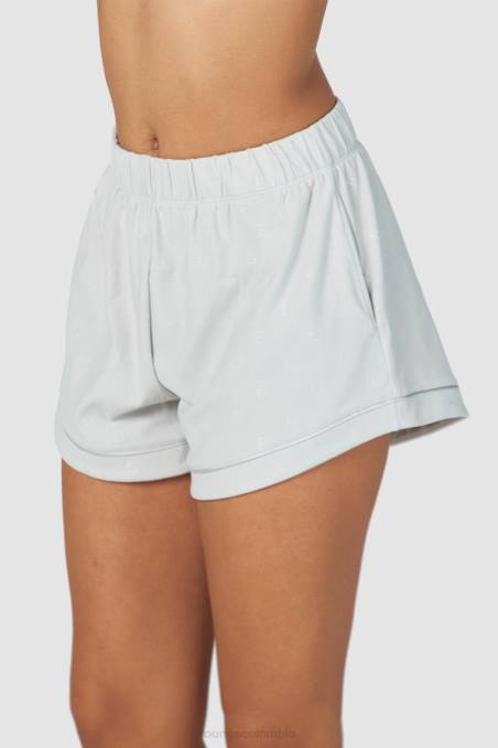 pantalones cortos de pijama de lujo con relieve mujer escarcha Lounge vestir R88Z957