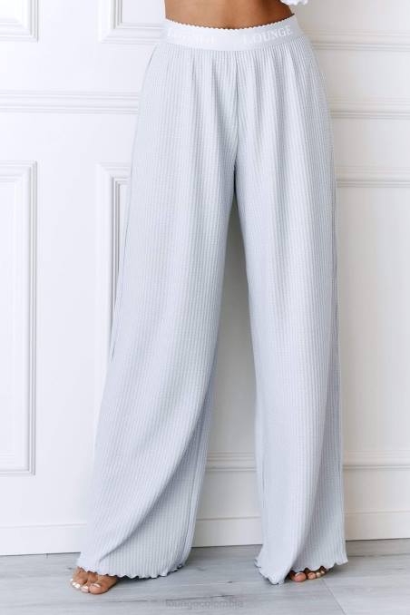 pantalones de pijama con diseño waffle suave mujer escarcha Lounge vestir R88Z965