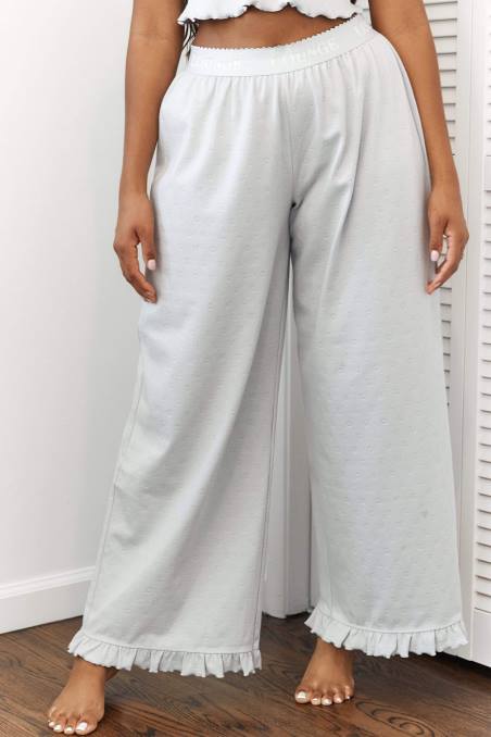 pantalones de pijama con volantes mujer escarcha Lounge vestir R88Z941