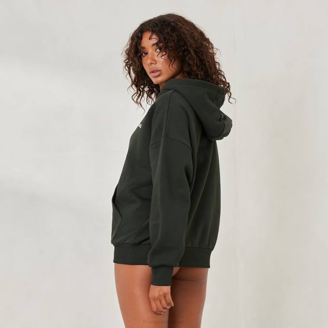 sudadera con capucha extragrande esencial mujer Pino verde Lounge vestir R88Z881