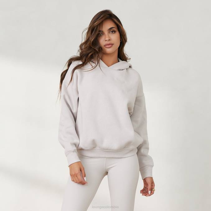 sudadera con capucha oversize 365 mujer piedra Lounge vestir R88Z867