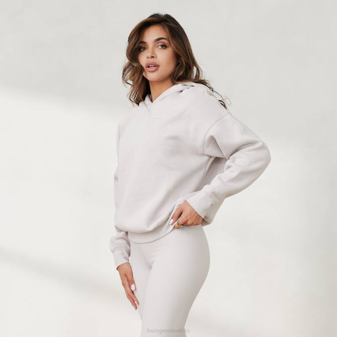 sudadera con capucha oversize 365 mujer piedra Lounge vestir R88Z867